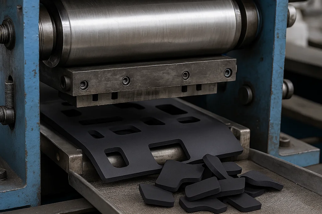 Troqueladora-industrial-corte-piezas-goma